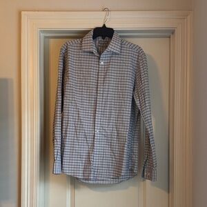 Michael Kors Gray and White Checkered Shirt